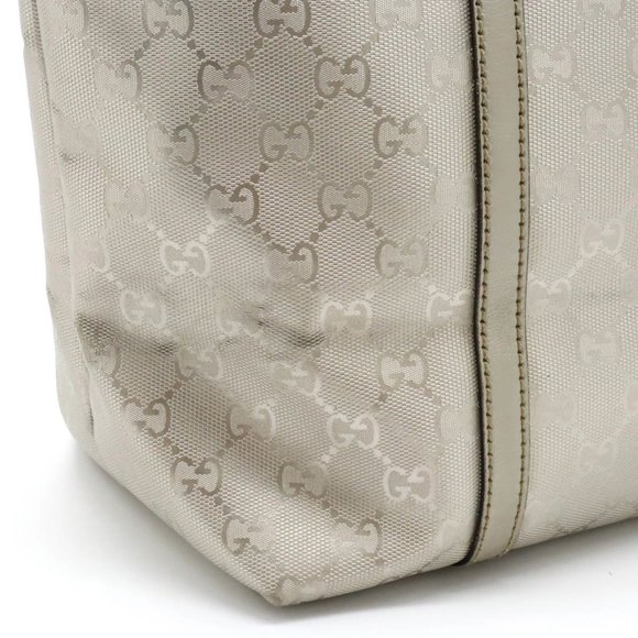 GUCCI GG Implement Tote Bag Shoulder PVC Leather Silver 197953 - Picture 8 of 9